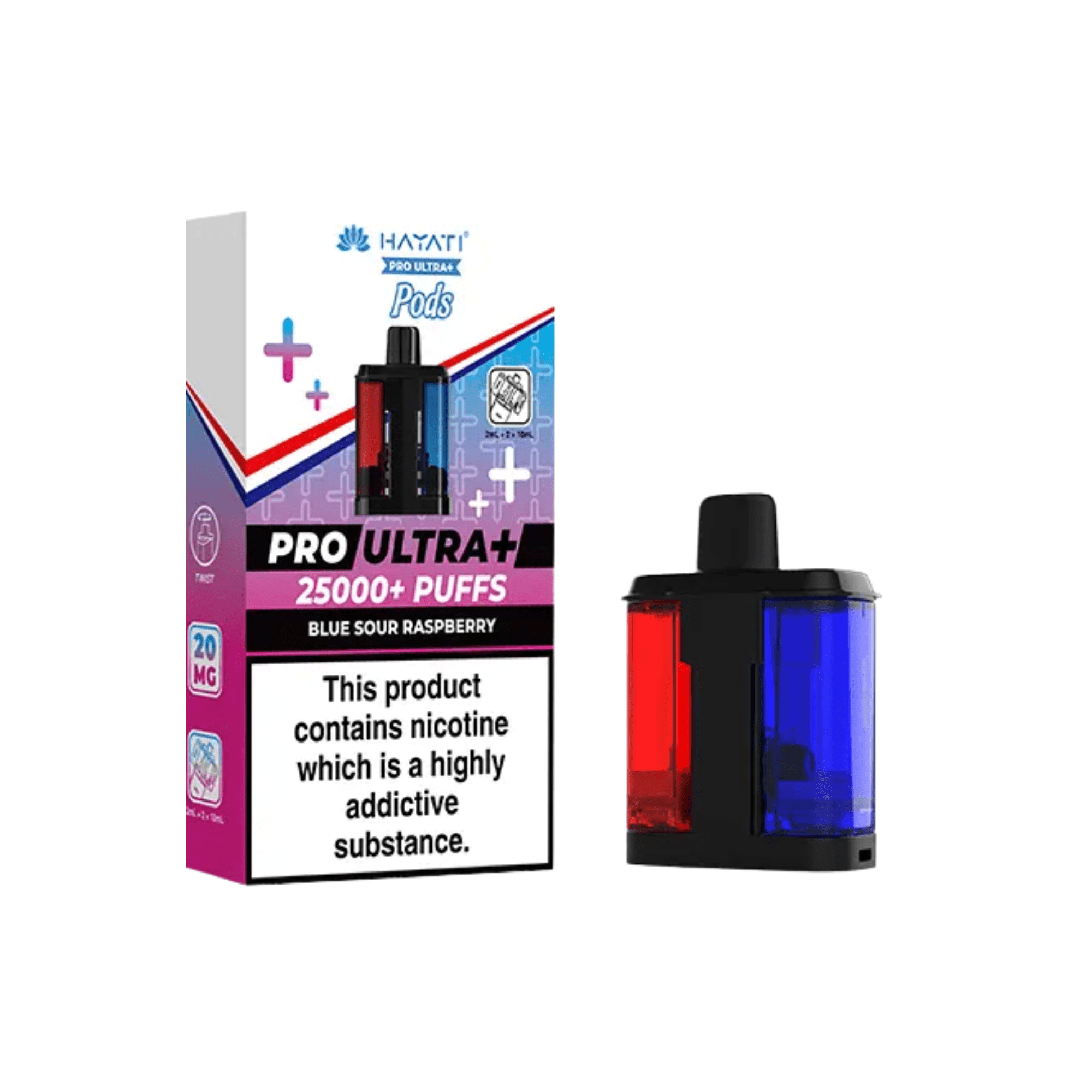 Hayati Pro Ultra+ 25000 Refill Pods - Blue Sour Raspberry 20mg - Electromist.co.ukreplacement podsHayati