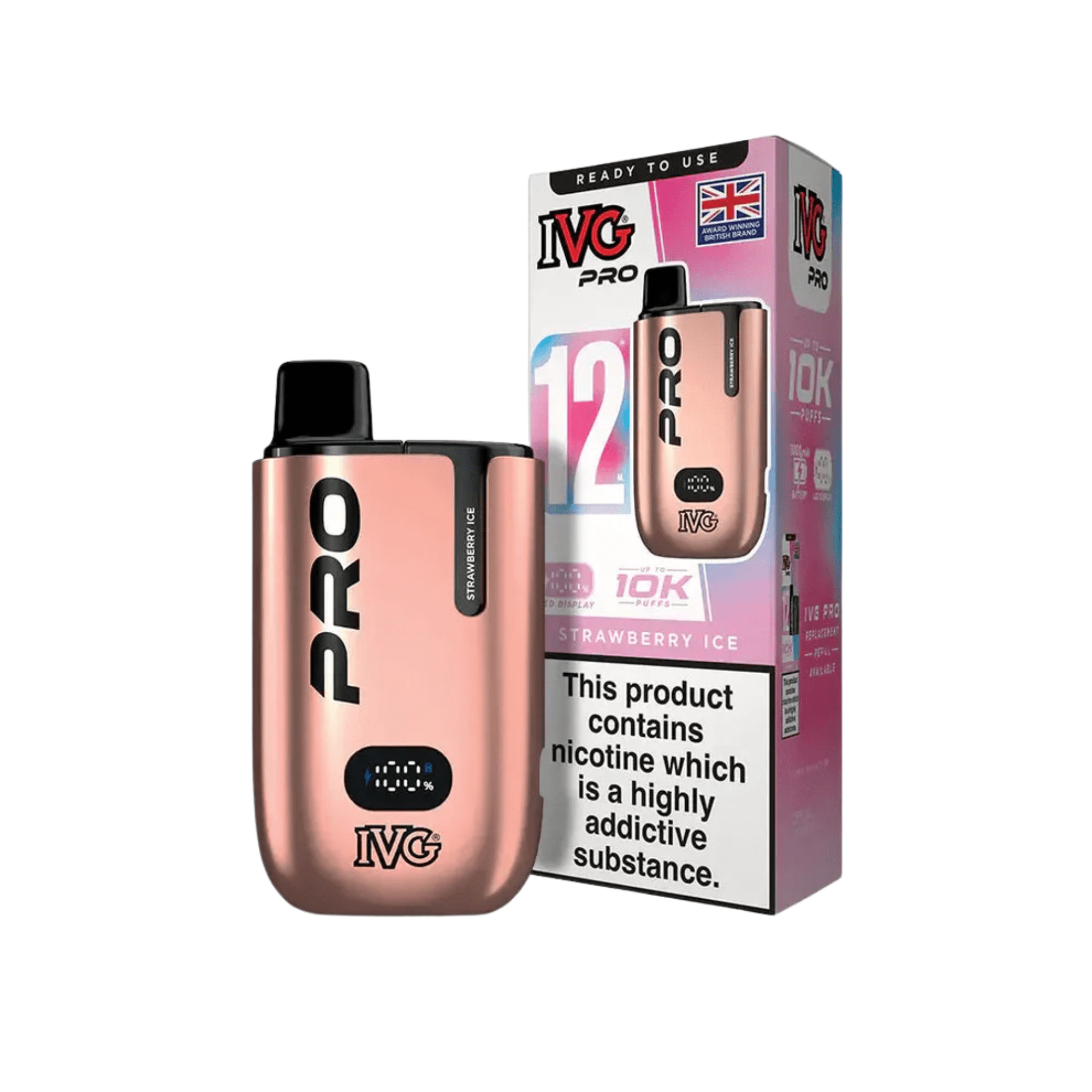 IVG PRO 10K Vape Kit - Strawberry Ice - Electromist.co.ukPod kitsIVG