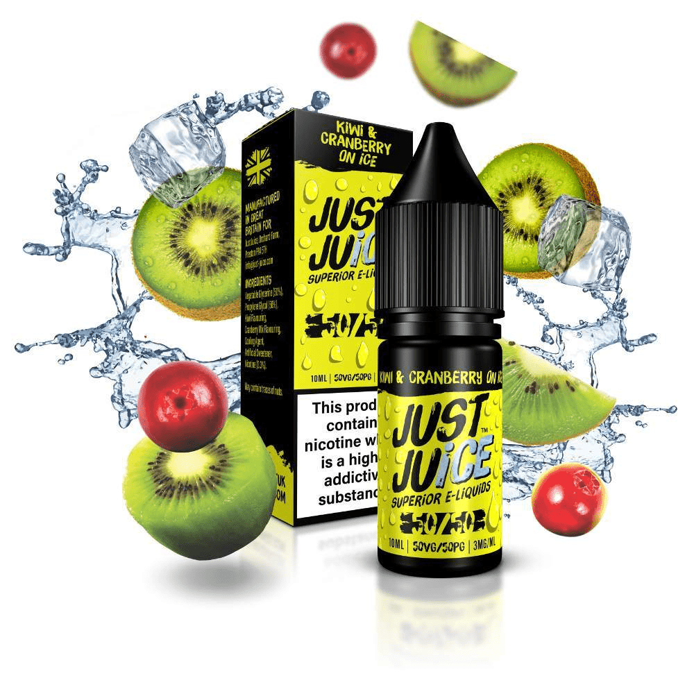 Just Juice - Kiwi and Cranberry on Ice 10ml - Electromist.co.uk EliquidJust Juice