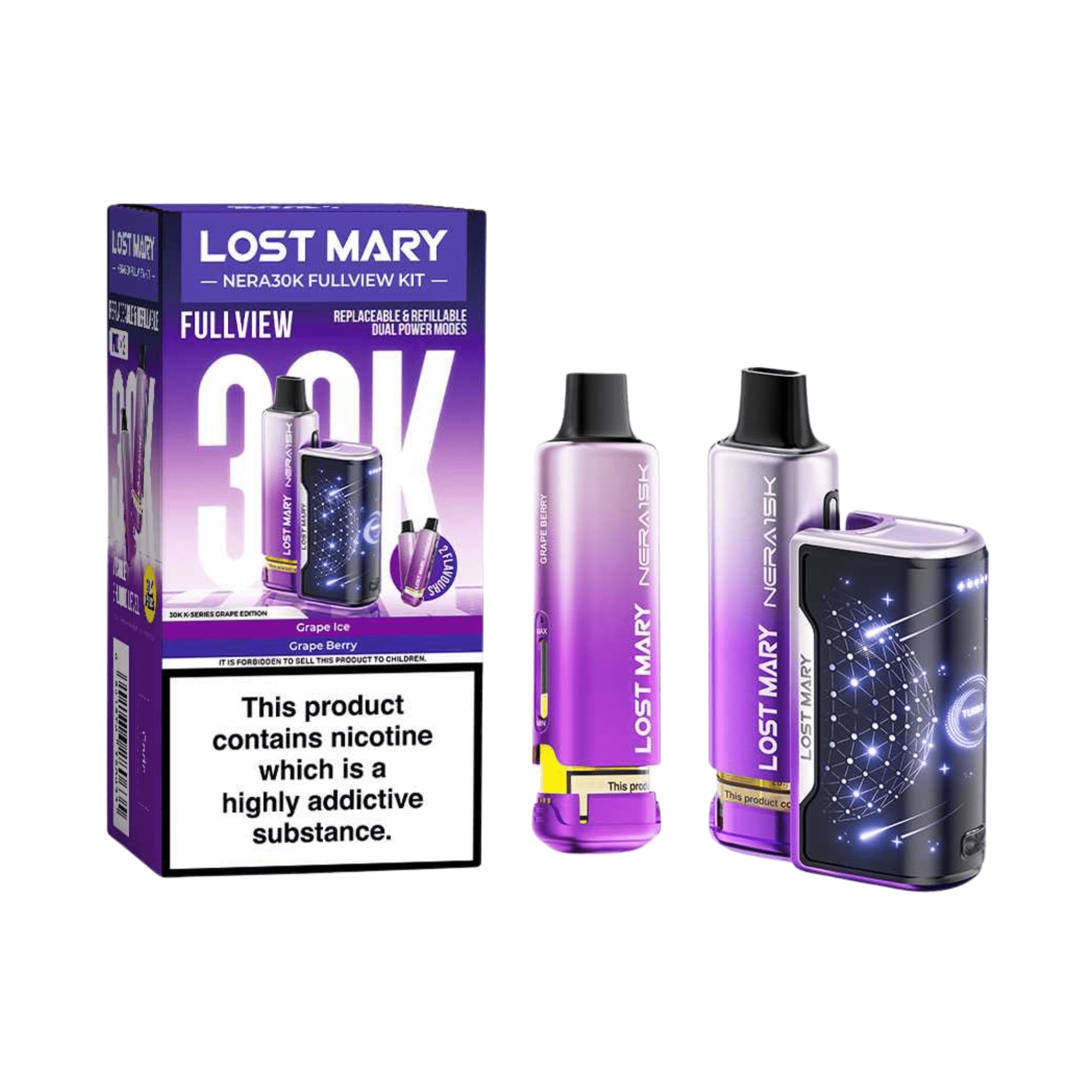 Lost Mary Nera 30K Fullview Kit - Grape Edition - Electromist.co.ukLost Mary