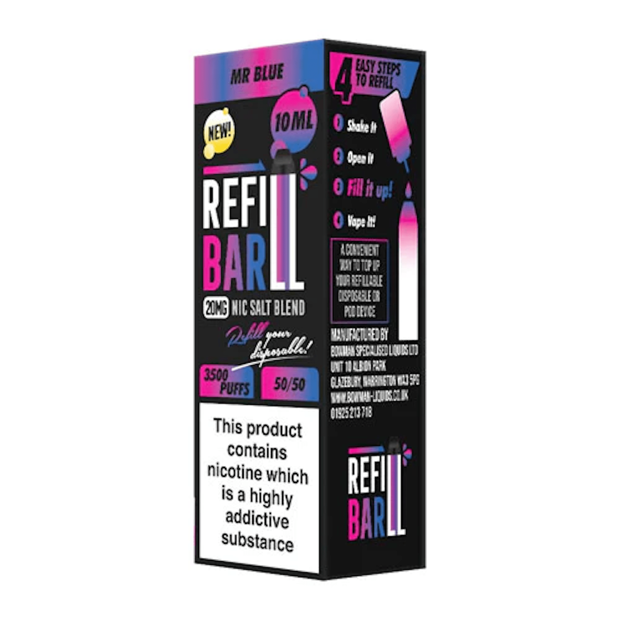 Refill Bar - MR Blue 10ml - Electromist.co.ukE LiquidRefill Bar