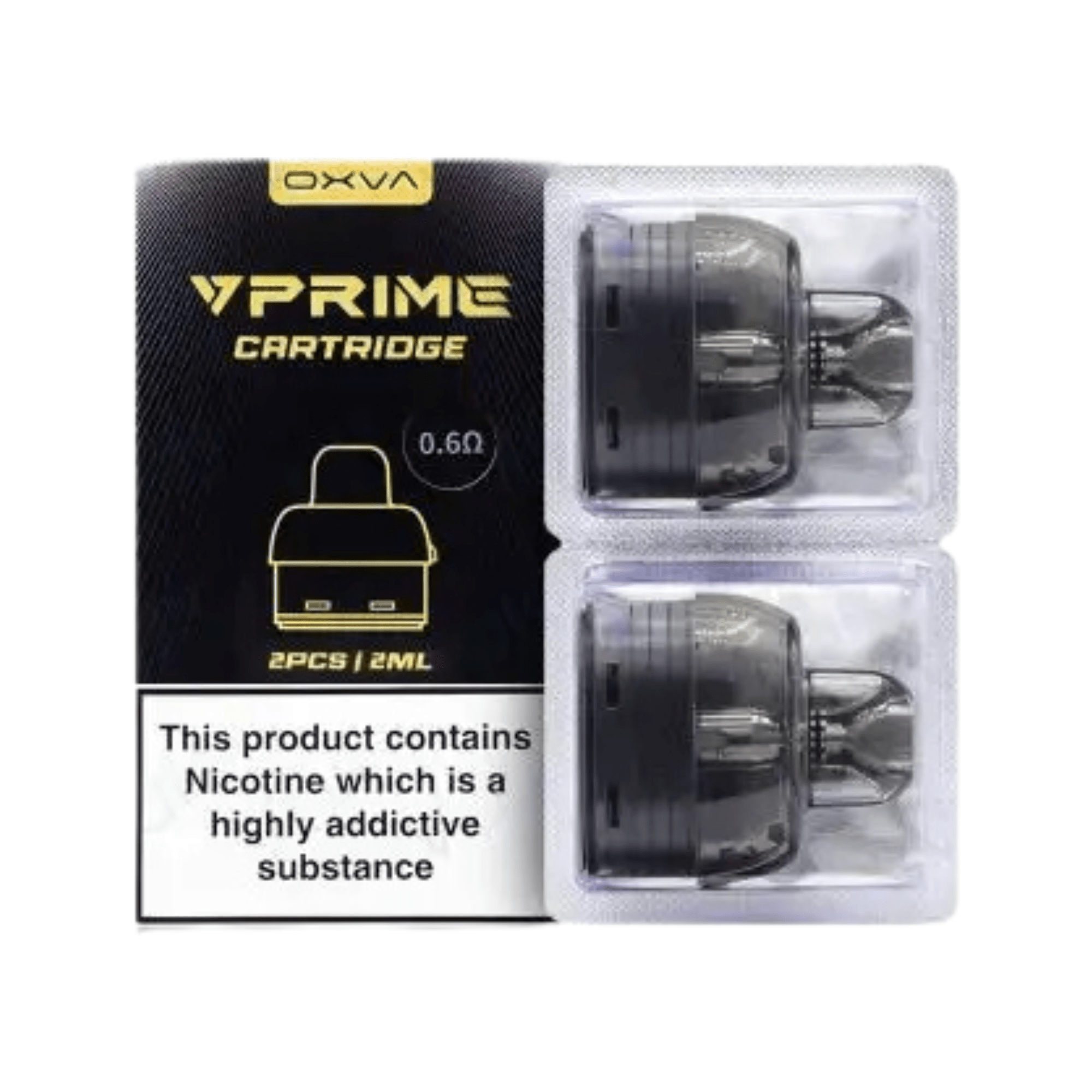 OXVA VPRIME POD CARTRIDGES 0.6ohm (pack of 2) - Electromist.co.ukpodsOXVA