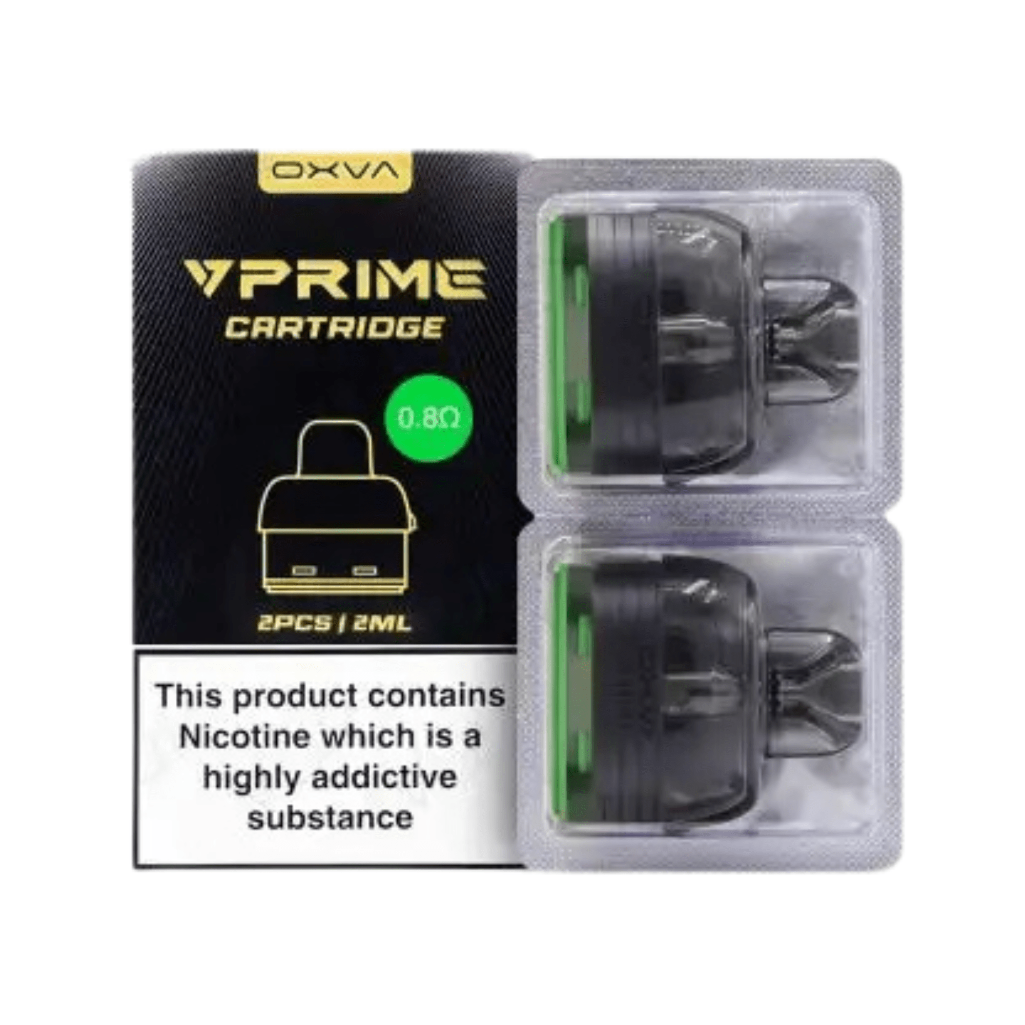OXVA VPRIME POD CARTRIDGES 0.8ohm (pack of 2) - Electromist.co.ukpodsOXVA