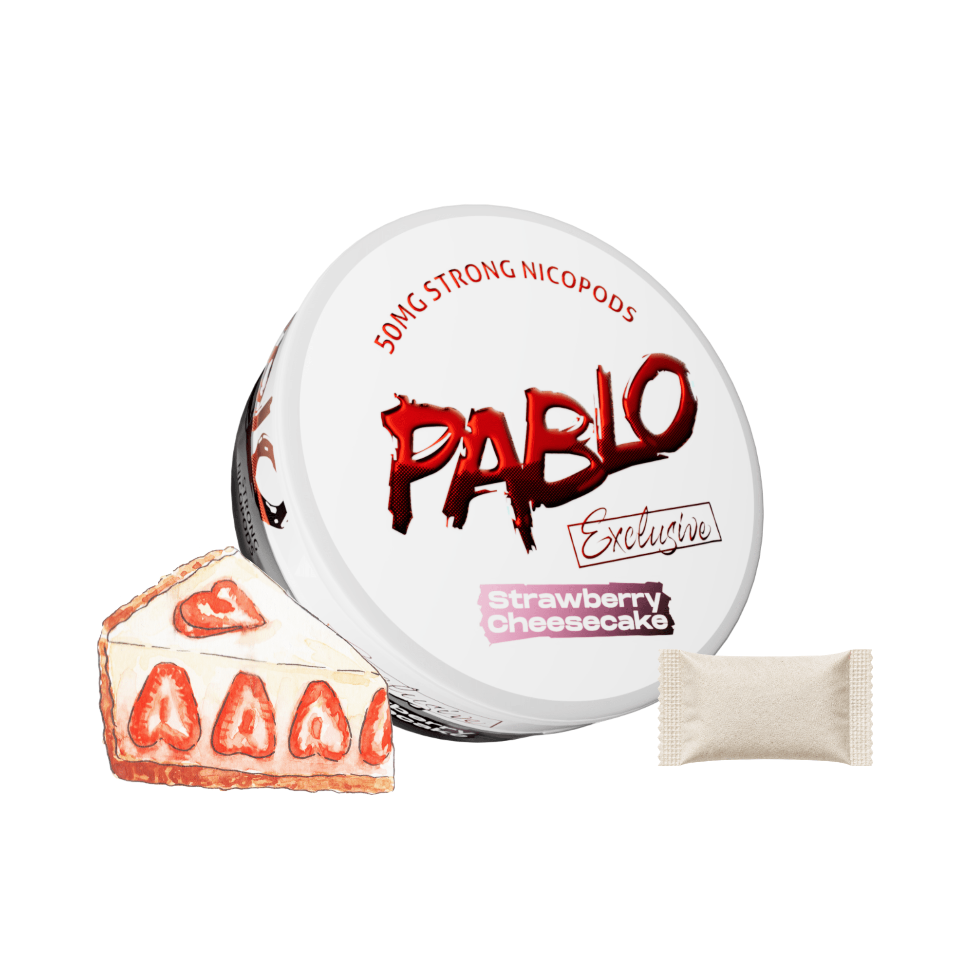 Pablo Nicotine Pouches - Strawberry Cheesecake (50mg) - Electromist.co.ukNicotine PouchesPablo