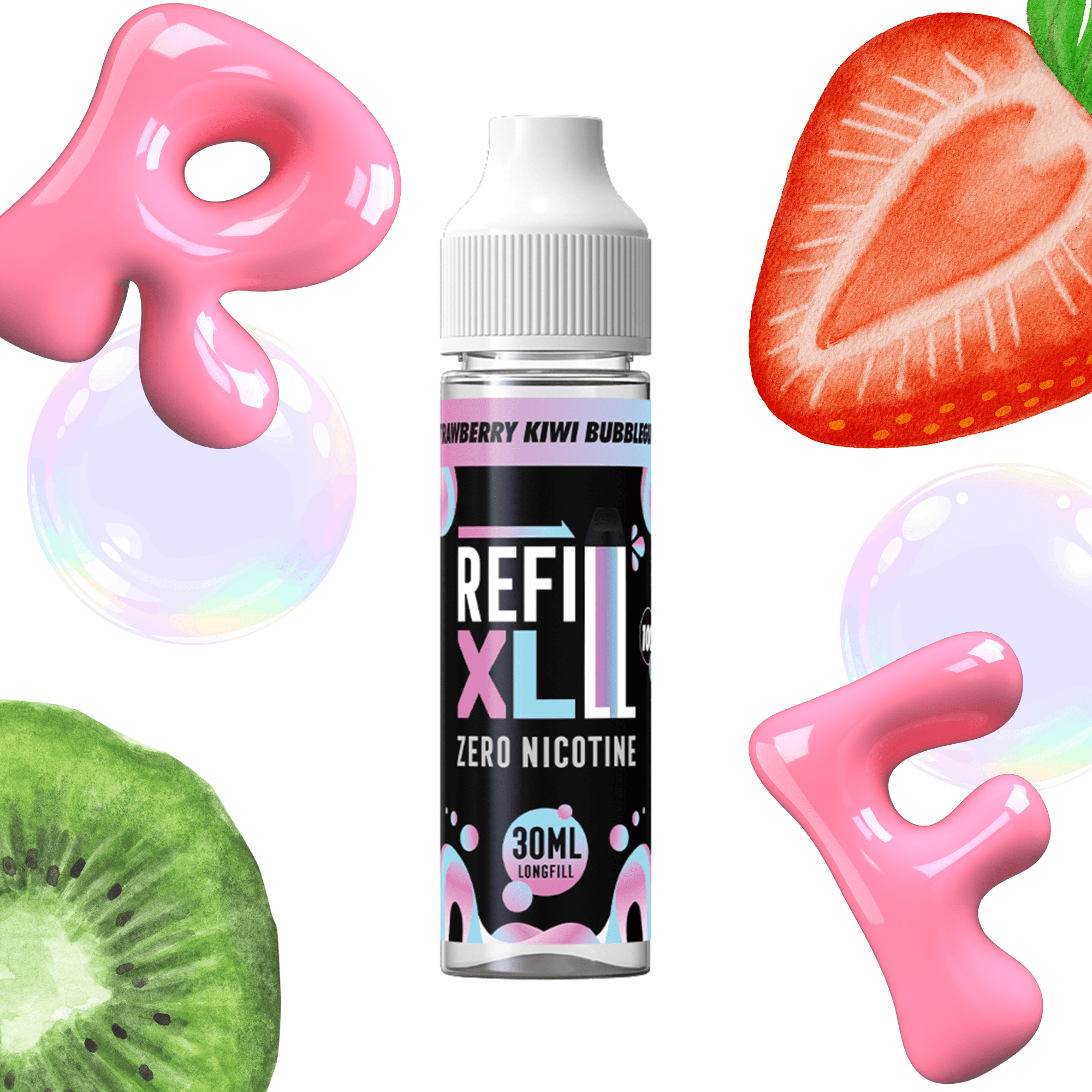 Refill XL – Strawberry Kiwi Bubblegum 30ml - Electromist.co.ukRefill