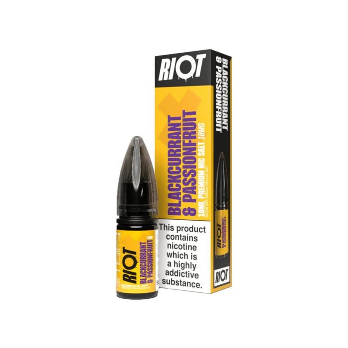 Riot X Nic Salts 10ml - Blackcurrant Passionfruit - Electromist.co.ukE - LiquidRiot Squad
