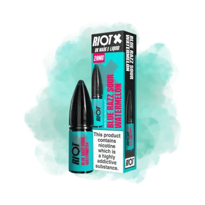 Riot X Nic Salts 10ML - Blue Razz Sour Watermelon - Electromist.co.ukE - LiquidRiot Squad