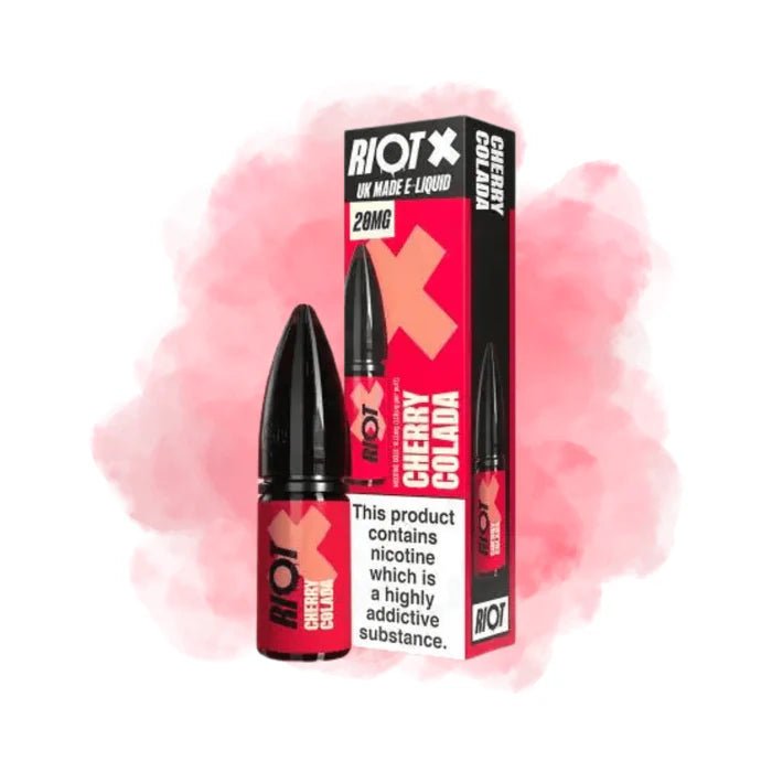 Riot X Nic Salts 10ML - Cherry Colada - Electromist.co.ukE - LiquidRiot Squad
