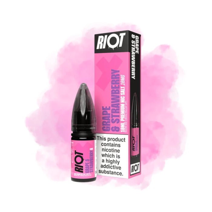 Riot X Nic Salts 10ML - Grape Strawberry - Electromist.co.ukE - LiquidRiot Squad