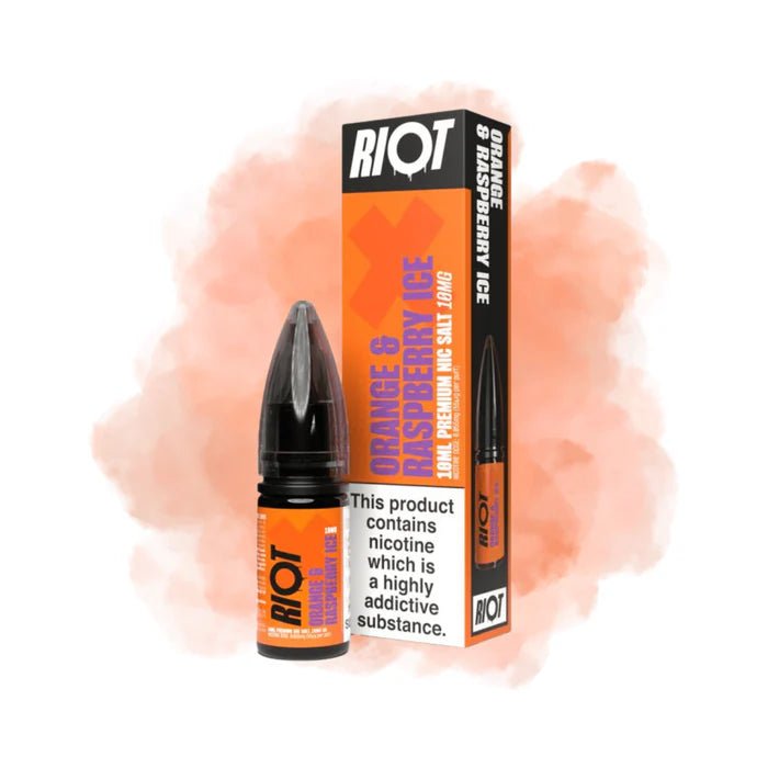 Riot X Nic Salts 10ML - Orange Raspberry Ice - Electromist.co.ukE - LiquidRiot Squad