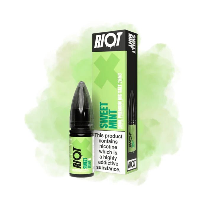 Riot X Nic Salts 10ML - Sweet Mint - Electromist.co.ukE - LiquidRiot Squad