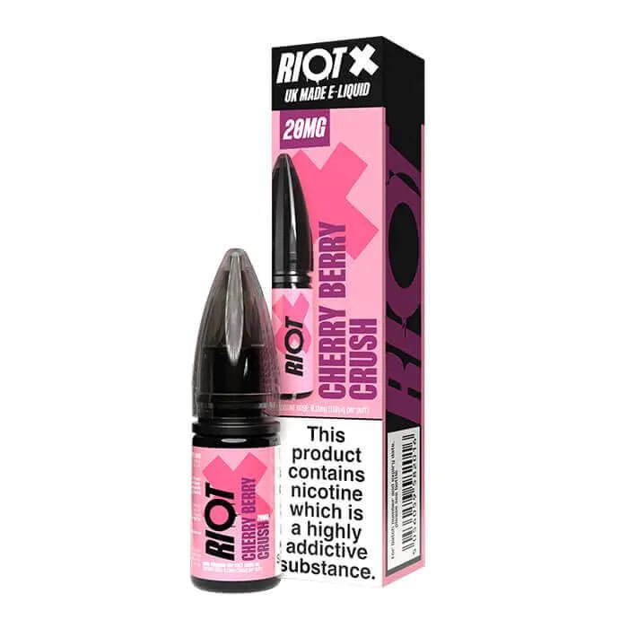 Riot X Nic Salts New Flavour - Cherry Berry Crush - Electromist.co.ukE - LiquidRiot Squad