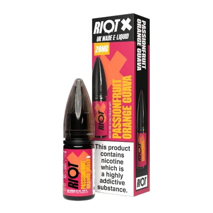 Riot X Nic Salts New Flavour - Passion Fruit Orange Guava - Electromist.co.ukE - LiquidRiot Squad