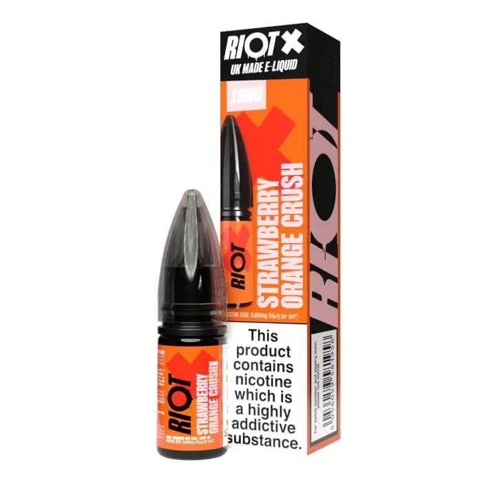 Riot X Nic Salts New Flavour - Strawberry Orange Crush - Electromist.co.ukE - LiquidRiot Squad