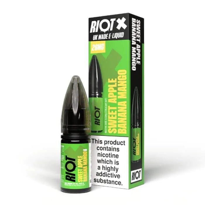 Riot X Nic Salts New Flavour - Sweet Apple Banana Mango - Electromist.co.ukE - LiquidRiot Squad