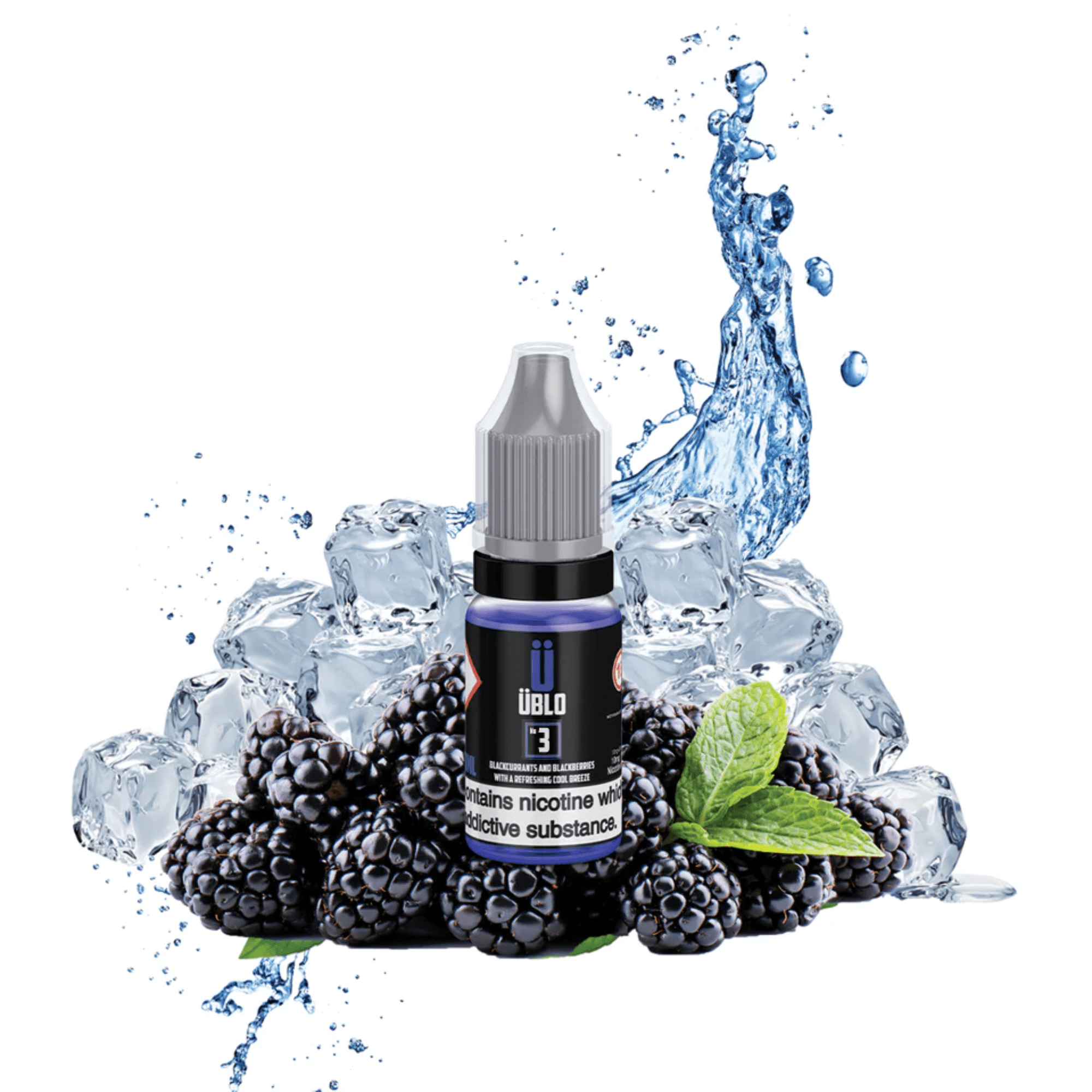 ÜBLO No3 - Blackcurrants & Blackberries with A Refreshing Cool Breeze 10ml - Electromist.co.ukE - LiquidUblo