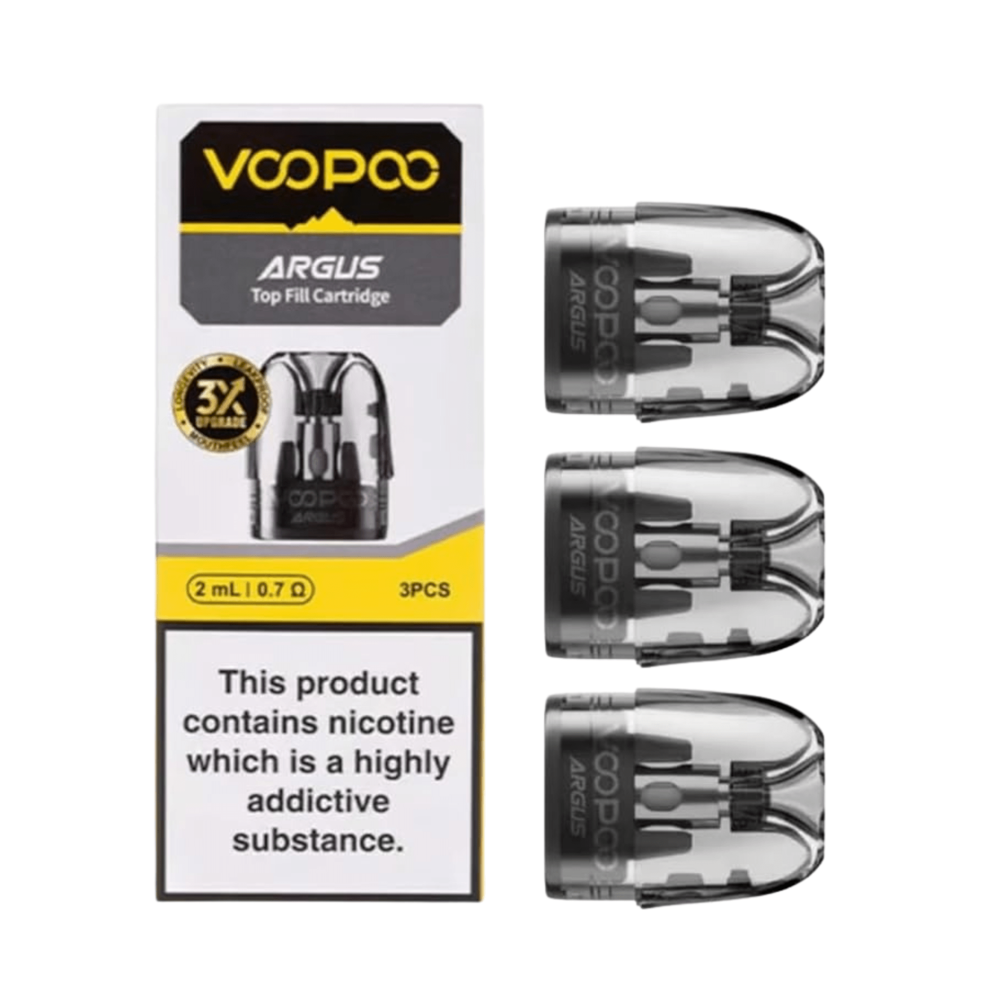 Voopoo Argus Top Fill Cartridge 0.7ohm (pack of 3) Voopoo Argus Top Fill Cartridge 0.7ohm (pack of 3)