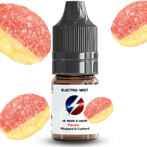 Electromist, the e-liquid brand you can trust. Get your taste buds ready for a flavour sensation, Rhubarb & Custard. Nicotine Content: 3mg/6mg/12mg. Products may contain nicotine. For over 18s Only ejuice, vape pen, eliquid, e cigarette, 10ml, vaping, cloud, PG, VG, 60/40, vape liquid, Flavour
