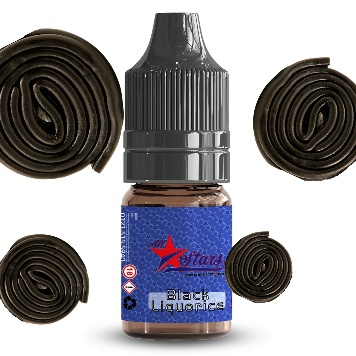 All Stars E-Liquid from the vape brand you can trust, Electromist, . Get your taste buds ready for a flavour sensation, Black Liquorice. Nicotine Content: 6mg/12mg/18mg Products may contain nicotine. For over 18s Only ejuice, vape pen, eliquid, e cigarette, 10ml, vaping, cloud, PG, VG, 60/40, vape liquid, Flavour