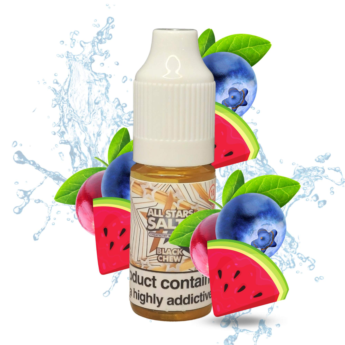 All Stars Salts from the vape brand you can trust, Electromist, . Get your taste buds ready for a flavour sensation, Black Chew. Nicotine Content: 6mg/12mg/18mg Products may contain nicotine. For over 18s Only ejuice, vape pen, eliquid, e cigarette, 10ml, vaping, cloud, PG, VG, 60/40, vape liquid, Flavour, TPD