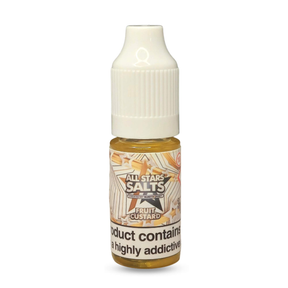 All Stars Salts from the vape brand you can trust, Electromist, . Get your taste buds ready for a flavour sensation, Fruit Custard. Nicotine Content: 6mg/12mg/18mg Products may contain nicotine. For over 18s Only ejuice, vape pen, eliquid, e cigarette, 10ml, vaping, cloud, PG, VG, 60/40, vape liquid, Flavour, TPD