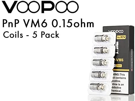 Voopoo PNP VM6 Coils 5 Pack - 0.15ohm