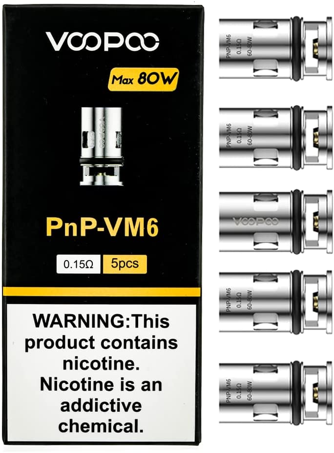 Voopoo PNP VM6 Coils 5 Pack - 0.15ohm
