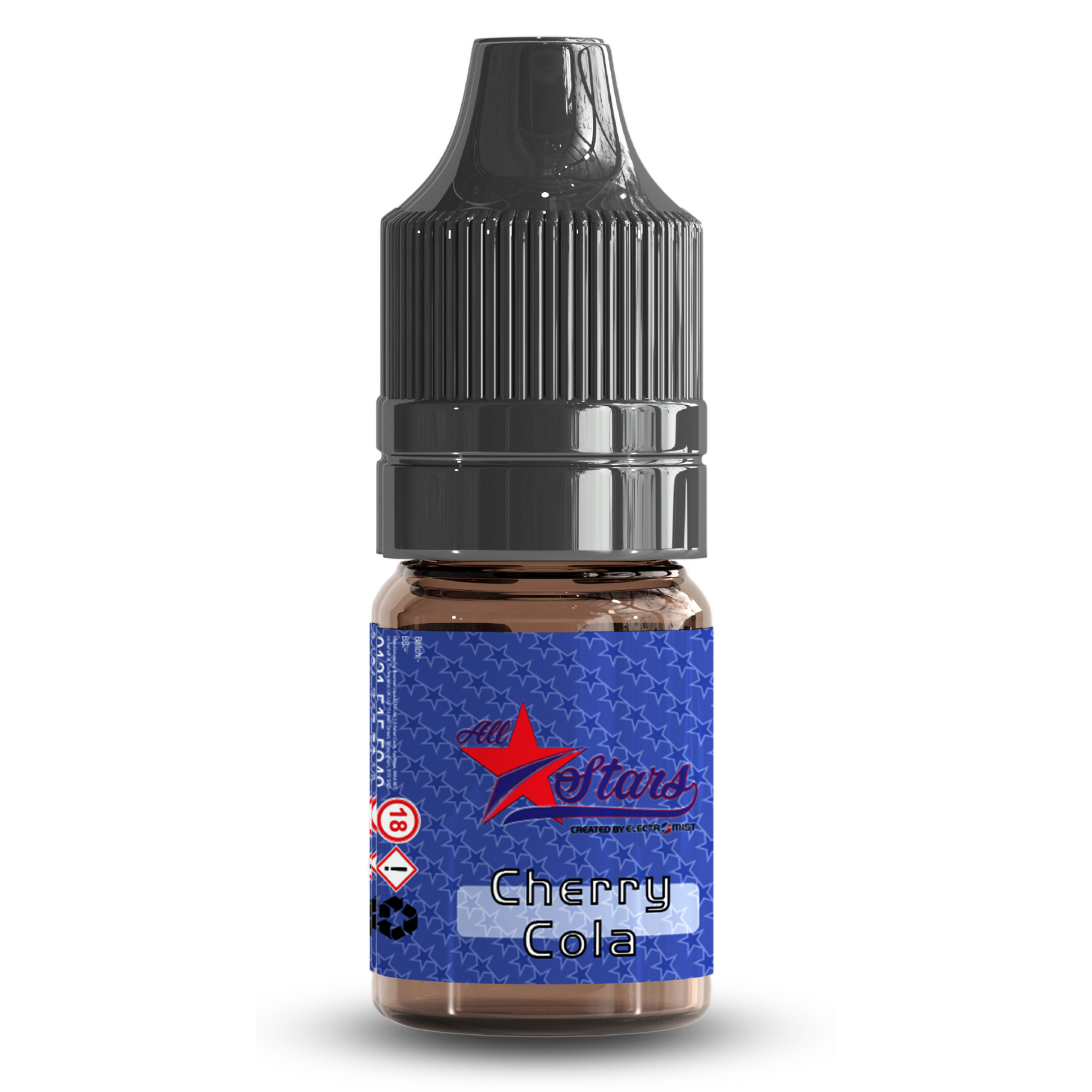 All Stars E-Liquid from the vape brand you can trust, Electromist, . Get your taste buds ready for a flavour sensation, Cherry Cola. Nicotine Content: 6mg/12mg/18mg Products may contain nicotine. For over 18s Only ejuice, vape pen, eliquid, e cigarette, 10ml, vaping, cloud, PG, VG, 60/40, vape liquid, Flavour, TPD