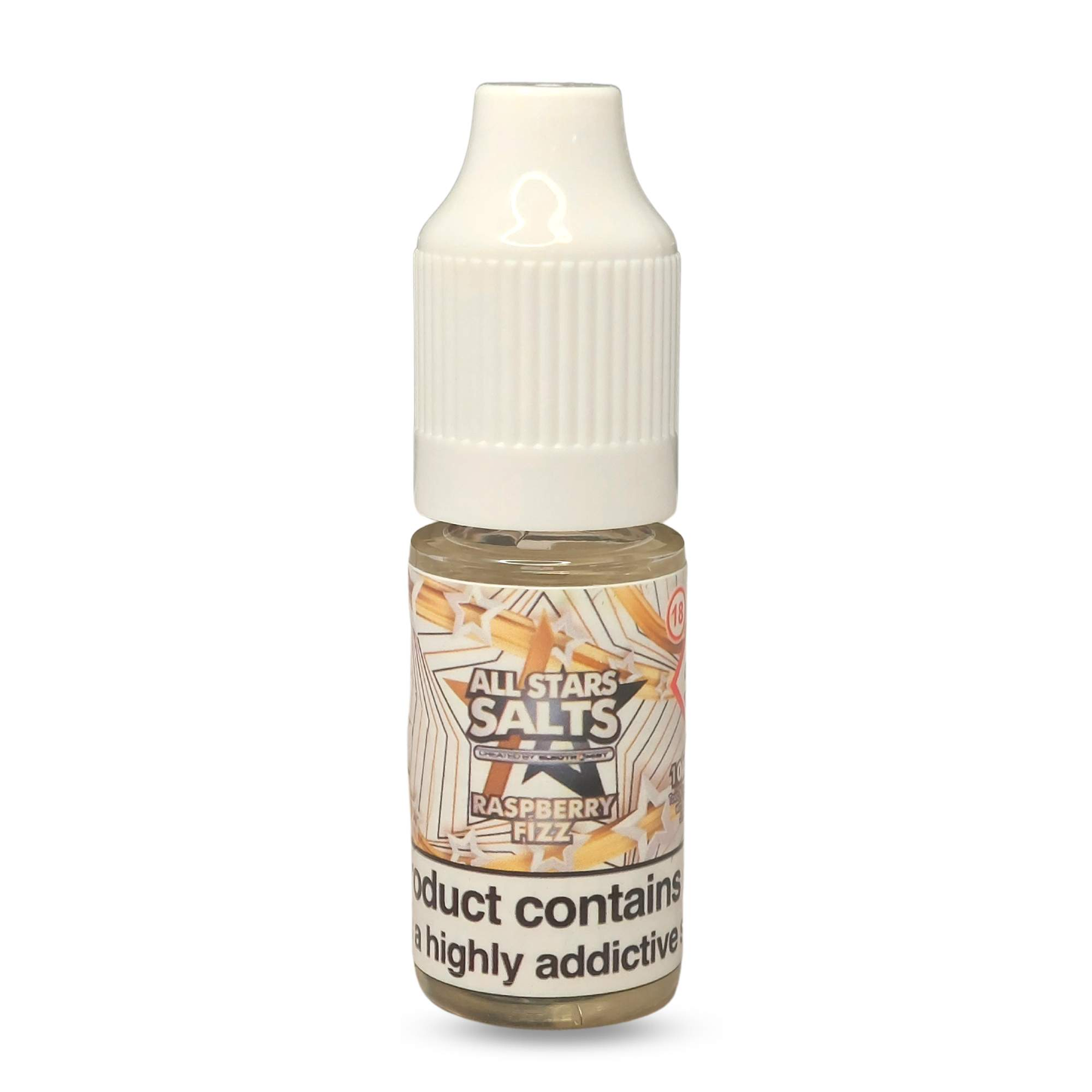 All Stars Salts from the vape brand you can trust, Electromist, . Get your taste buds ready for a flavour sensation, Raspberry Fizz. Nicotine Content: 6mg/12mg/18mg Products may contain nicotine. For over 18s Only ejuice, vape pen, eliquid, e cigarette, 10ml, vaping, cloud, PG, VG, 60/40, vape liquid, Flavour, TPD
