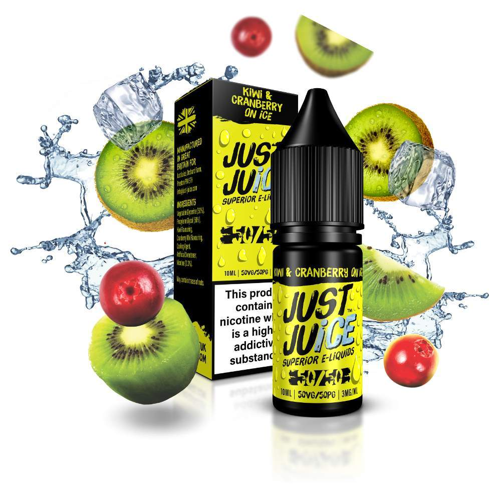 Just Juice  - Kiwi and Cranberry on Ice E-liquid Flavour 10ml-Just Juice-10ml,3mg,berries,cranberry,cranberry flavour,e-;iquid,e-liquid,eliquid,grapefruit,Just Juice,just juice vape,just juice vape juice,kiwi,kiwi and cranberry,kiwi flavour,vape,vape juice